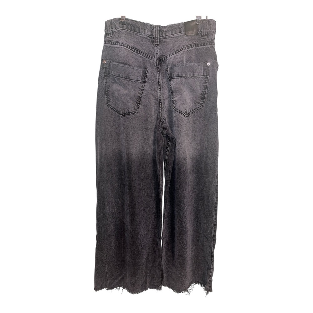 Free People Old West Slouchy Wide Leg Jeans 25 Gray Distressed - Picture 3 of 11